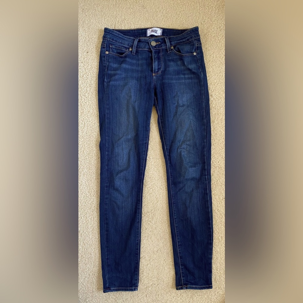 Paige Verdugo Ankle Jeans Size 24 Blue Denim